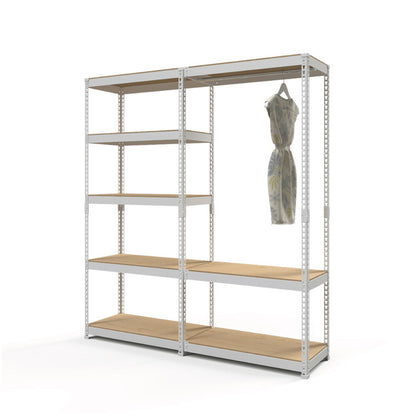 コーナー連結 ハンガー3段 幅81cm ドリームウェア メタル&ウッドラック専用 コーナー連結ハンガー3段 幅81cm MK-C83HWH MK-C83HBK 組立用ハンマー付(代引不可)