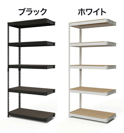 コーナー連結 シェルフ5段 幅81cm ドリームウェア メタル&ウッドラック専用 コーナー連結シェルフ5段 幅81cm MK-C85NWH MK-C85NBK 組立用ハンマー付(代引不可)