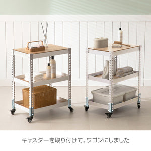 キャスター 4個セット MK-PCA2 ラージ ホイール7.5cm メタル&ウッドラックシリーズ 専用キャスターセット ブレーキキャスター付き ベアリング付き(代引不可)