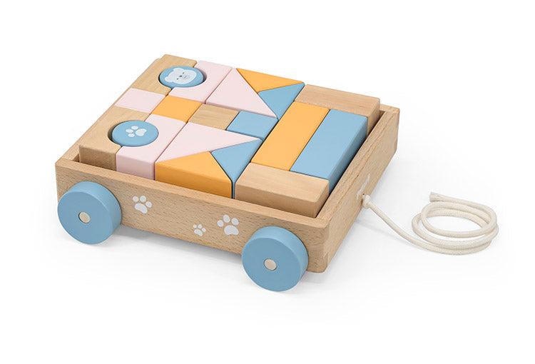 PolarB つみきワゴン 天然木 積み木 出産祝い ポーラービー ビーギフト クリスマスプレゼント つみき 子供 男の子 女の子 知育玩具 誕生日ギフト お祝い キッズ