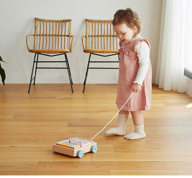 PolarB つみきワゴン 天然木 積み木 出産祝い ポーラービー ビーギフト クリスマスプレゼント つみき 子供 男の子 女の子 知育玩具 誕生日ギフト お祝い キッズ