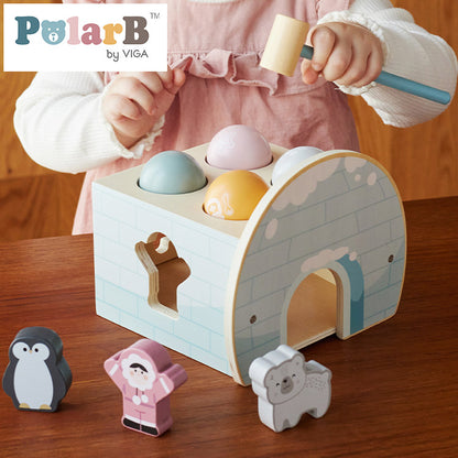 PolarB ハンマーゲーム 天然木 積み木 出産祝い ポーラービー ビーギフト クリスマスプレゼント つみき 子供 男の子 女の子 知育玩具 誕生日ギフト お祝い キッズ