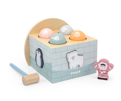 PolarB ハンマーゲーム 天然木 積み木 出産祝い ポーラービー ビーギフト クリスマスプレゼント つみき 子供 男の子 女の子 知育玩具 誕生日ギフト お祝い キッズ