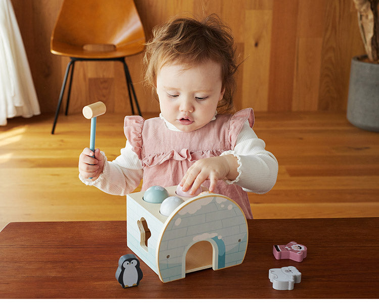 PolarB ハンマーゲーム 天然木 積み木 出産祝い ポーラービー ビーギフト クリスマスプレゼント つみき 子供 男の子 女の子 知育玩具 誕生日ギフト お祝い キッズ