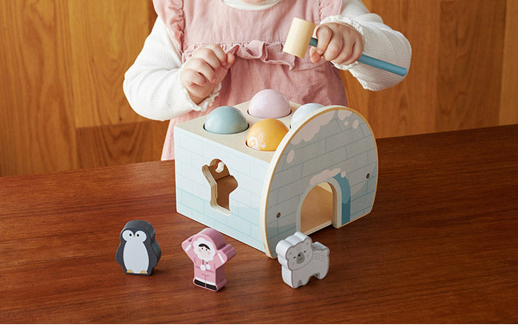 PolarB ハンマーゲーム 天然木 積み木 出産祝い ポーラービー ビーギフト クリスマスプレゼント つみき 子供 男の子 女の子 知育玩具 誕生日ギフト お祝い キッズ