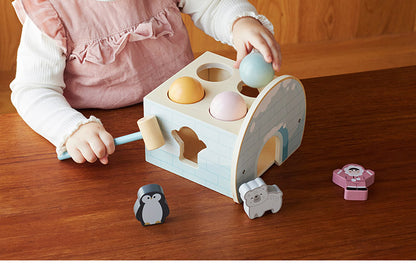 PolarB ハンマーゲーム 天然木 積み木 出産祝い ポーラービー ビーギフト クリスマスプレゼント つみき 子供 男の子 女の子 知育玩具 誕生日ギフト お祝い キッズ