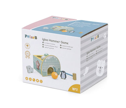 PolarB ハンマーゲーム 天然木 積み木 出産祝い ポーラービー ビーギフト クリスマスプレゼント つみき 子供 男の子 女の子 知育玩具 誕生日ギフト お祝い キッズ