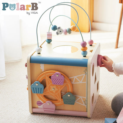 PolarB 8イン1 アクティビティボックス 天然木 積み木 出産祝い ポーラービー ビーギフト クリスマスプレゼント つみき 子供 男の子 女の子 知育玩具 誕生日ギフト お祝い キッズ
