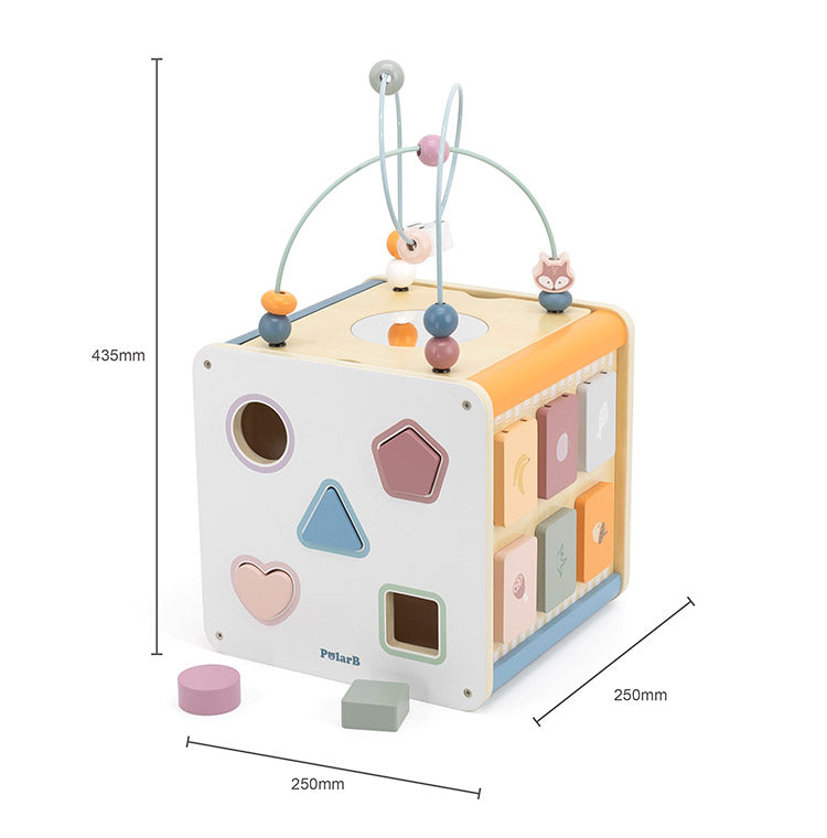 PolarB 8イン1 アクティビティボックス 天然木 積み木 出産祝い ポーラービー ビーギフト クリスマスプレゼント つみき 子供 男の子 女の子 知育玩具 誕生日ギフト お祝い キッズ