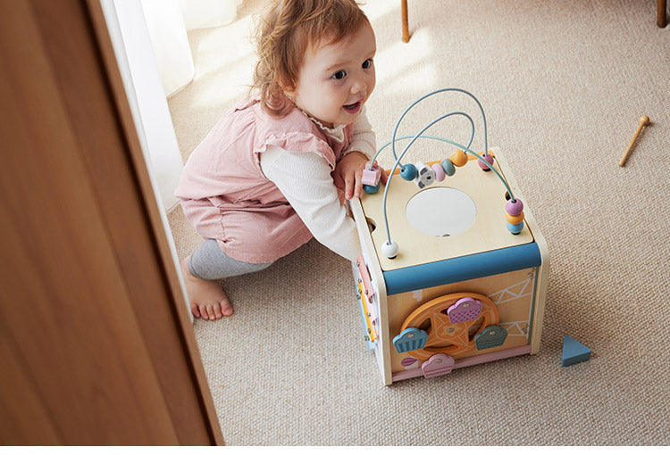 PolarB 8イン1 アクティビティボックス 天然木 積み木 出産祝い ポーラービー ビーギフト クリスマスプレゼント つみき 子供 男の子 女の子 知育玩具 誕生日ギフト お祝い キッズ