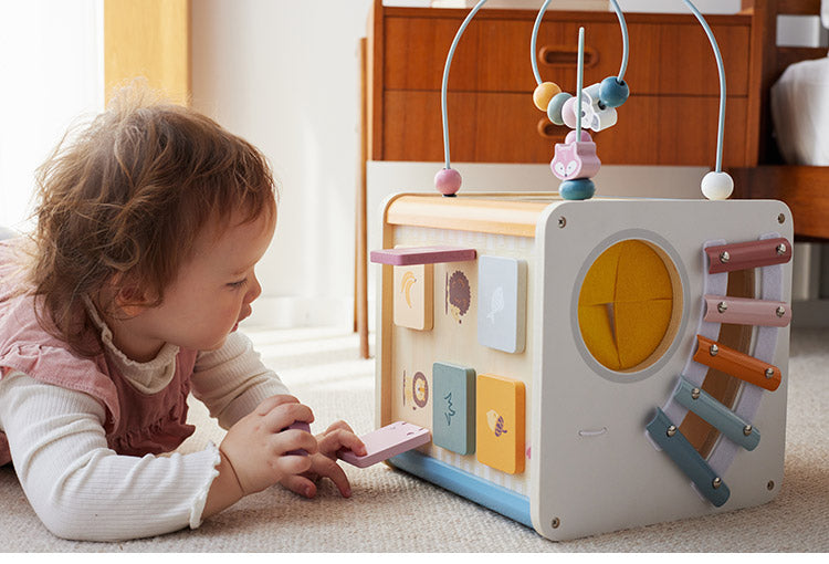 PolarB 8イン1 アクティビティボックス 天然木 積み木 出産祝い ポーラービー ビーギフト クリスマスプレゼント つみき 子供 男の子 女の子 知育玩具 誕生日ギフト お祝い キッズ