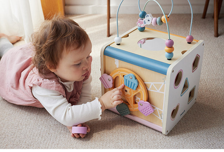 PolarB 8イン1 アクティビティボックス 天然木 積み木 出産祝い ポーラービー ビーギフト クリスマスプレゼント つみき 子供 男の子 女の子 知育玩具 誕生日ギフト お祝い キッズ