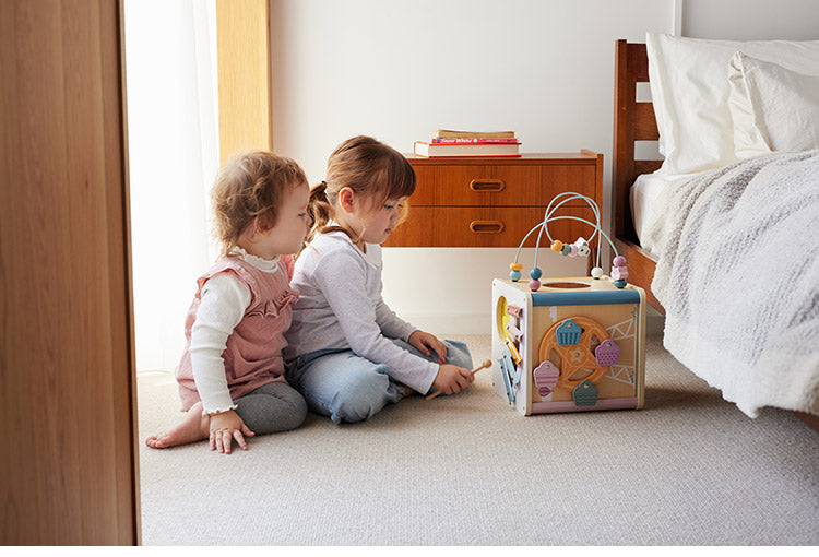 PolarB 8イン1 アクティビティボックス 天然木 積み木 出産祝い ポーラービー ビーギフト クリスマスプレゼント つみき 子供 男の子 女の子 知育玩具 誕生日ギフト お祝い キッズ