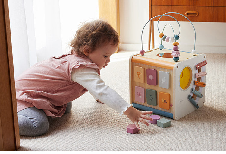 PolarB 8イン1 アクティビティボックス 天然木 積み木 出産祝い ポーラービー ビーギフト クリスマスプレゼント つみき 子供 男の子 女の子 知育玩具 誕生日ギフト お祝い キッズ