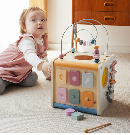 PolarB 8イン1 アクティビティボックス 天然木 積み木 出産祝い ポーラービー ビーギフト クリスマスプレゼント つみき 子供 男の子 女の子 知育玩具 誕生日ギフト お祝い キッズ