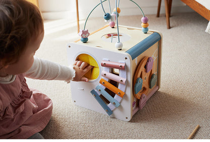 PolarB 8イン1 アクティビティボックス 天然木 積み木 出産祝い ポーラービー ビーギフト クリスマスプレゼント つみき 子供 男の子 女の子 知育玩具 誕生日ギフト お祝い キッズ