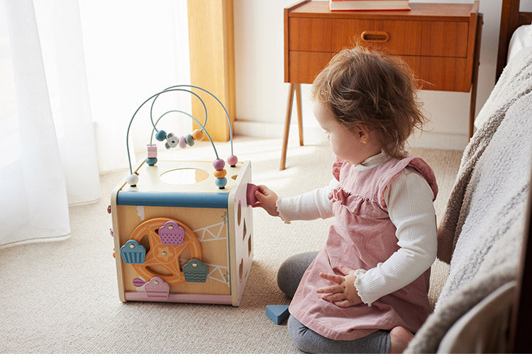 PolarB 8イン1 アクティビティボックス 天然木 積み木 出産祝い ポーラービー ビーギフト クリスマスプレゼント つみき 子供 男の子 女の子 知育玩具 誕生日ギフト お祝い キッズ