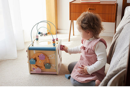 PolarB 8イン1 アクティビティボックス 天然木 積み木 出産祝い ポーラービー ビーギフト クリスマスプレゼント つみき 子供 男の子 女の子 知育玩具 誕生日ギフト お祝い キッズ