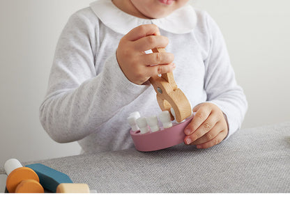 PolarB デンタルセット 天然木 積み木 出産祝い ポーラービー ビーギフト クリスマスプレゼント つみき 子供 男の子 女の子 知育玩具 誕生日ギフト お祝い キッズ ごっこ遊び