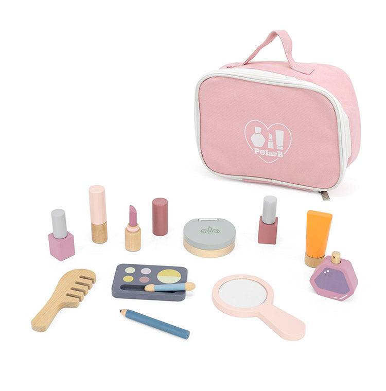 PolarB メイクセット 天然木 積み木 出産祝い ポーラービー ビーギフト クリスマスプレゼント つみき 子供 男の子 女の子 知育玩具 誕生日ギフト お祝い キッズ ごっこ遊び