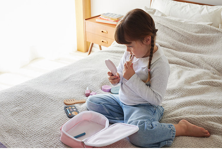 PolarB メイクセット 天然木 積み木 出産祝い ポーラービー ビーギフト クリスマスプレゼント つみき 子供 男の子 女の子 知育玩具 誕生日ギフト お祝い キッズ ごっこ遊び