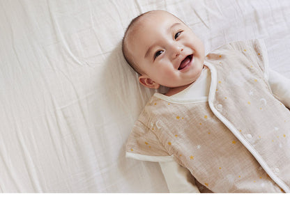 D BY DADWAY ガーゼスリーパー ドリーミングスター ブラウン ベビー 赤ちゃん 寝冷え防止 ディーバイダッドウェイ DADWAY ダッドウェイ 2WAY カバーオール型 通気性 ガーゼ