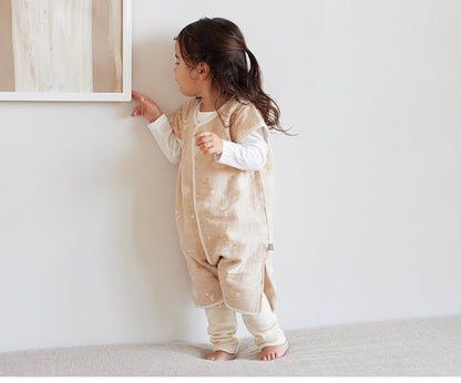 D BY DADWAY ガーゼスリーパー ドリーミングスター ブラウン ベビー 赤ちゃん 寝冷え防止 ディーバイダッドウェイ DADWAY ダッドウェイ 2WAY カバーオール型 通気性 ガーゼ