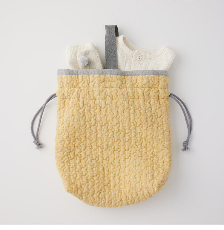 D BY DADWAY ヌビ 巾着バッグ 巾着 おむつポーチ 着替え ベビー ポーチ バッグ 軽量 かわいい ディーバイダッドウェイ DADWAY ダッドウェイ ハンドル付き