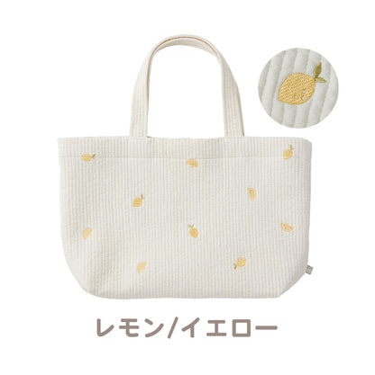D BY DADWAY ヌビ トートバッグ 柔らかい肌ざわり かわいい 刺繍バッグ 刺繍 軽い マチあり 収納力抜群 ポケット付き ベビー用品 習い事 レッスンバッグ 大容量 ディーバイダッドウェイ