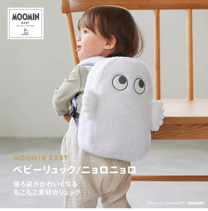 MOOMIN BABY ベビーリュック ニョロニョロ リュック ムーミン 赤ちゃん キッズ 子ども用リュック かわいい もこもこ べビー用品 ミニサイズ おでかけ たっぷり収納