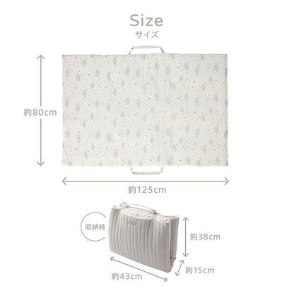 D BY DADWAY お昼寝マット ドリーミングスター 80×125cm 通気性 肌ざわり 折りたたみ 持ち運び 便利 リバーシブル ディーバイダッドウェイ 洗える かわいい お昼寝布団 プレゼント 出産祝い