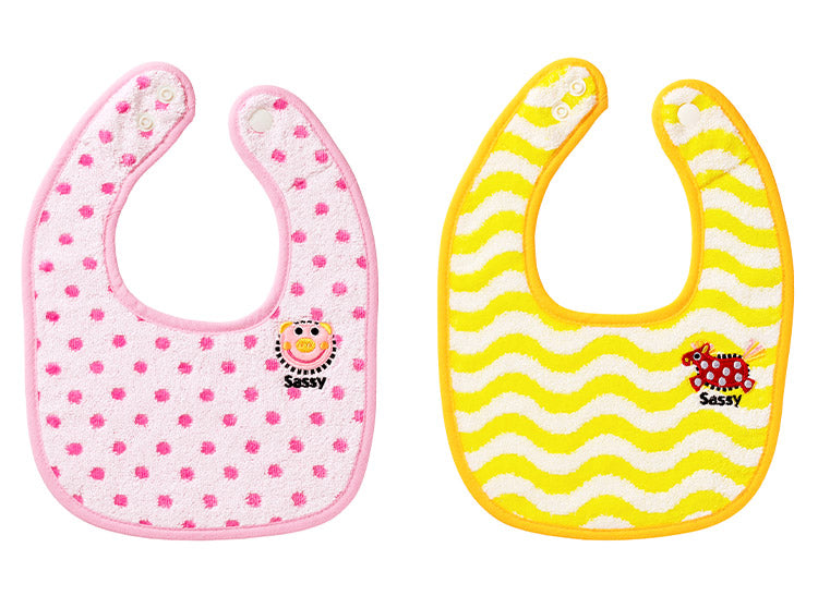 Sassy サッシー 出産祝いセット 5点セット ウォッシュタオル ビブ2個 ラトル 歯固め ギフト プレゼント ピンク ブルー お祝い