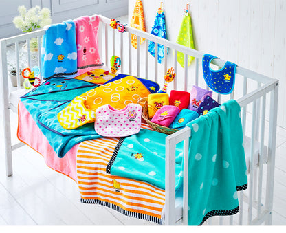 Sassy サッシー 出産祝いセット 5点セット ウォッシュタオル ビブ2個 ラトル 歯固め ギフト プレゼント ピンク ブルー お祝い