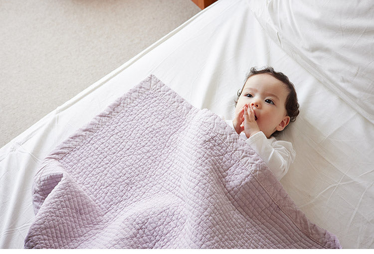 D BY DADWAY イブル キルティングマット モーヴピンク Mサイズ 100×70cm オールシーズン 手洗い洗濯 衛生的 かわいい やさしい ベビー 赤ちゃん 出産祝い プレゼント