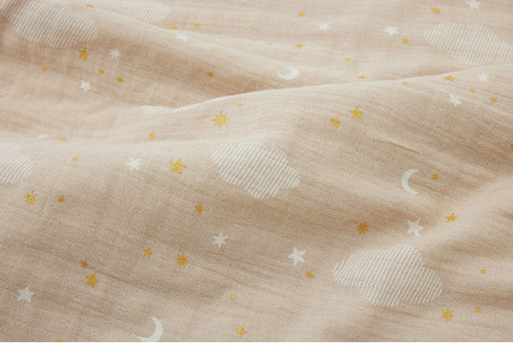 D BY DADWAY ガーゼケット ドリーミングスター ブラウン 90×110cm オールシーズン 通気性 肌ざわり リバーシブル 赤ちゃん 持ち運び 洗える ベビー用品 お昼寝 出産祝い