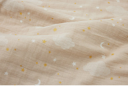 D BY DADWAY ガーゼケット ドリーミングスター ブラウン 90×110cm オールシーズン 通気性 肌ざわり リバーシブル 赤ちゃん 持ち運び 洗える ベビー用品 お昼寝 出産祝い