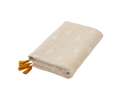 D BY DADWAY ガーゼケット ドリーミングスター ブラウン 90×110cm オールシーズン 通気性 肌ざわり リバーシブル 赤ちゃん 持ち運び 洗える ベビー用品 お昼寝 出産祝い