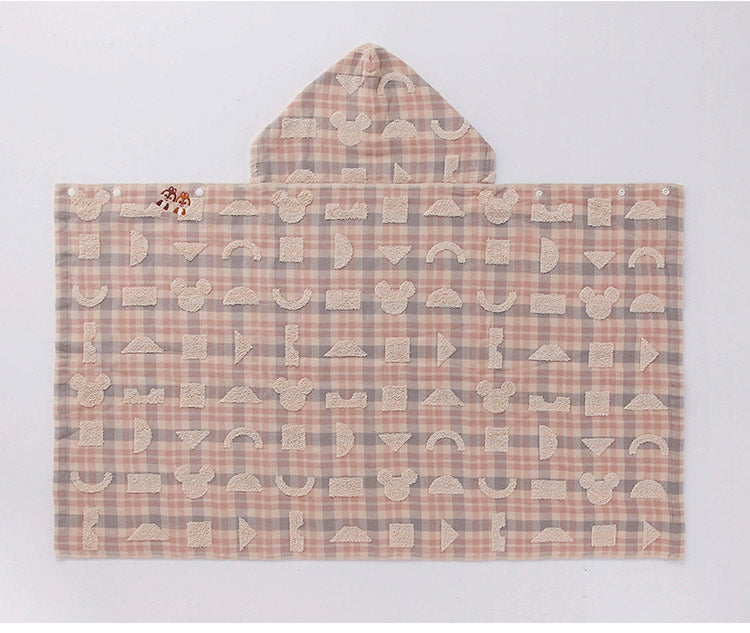 KIDEAタオル エラブ フード付きバスタオル Disney ディズニー オーガニックコットン キャラクター バスタオル かわいい タオル ギフト フード付き オーガニック