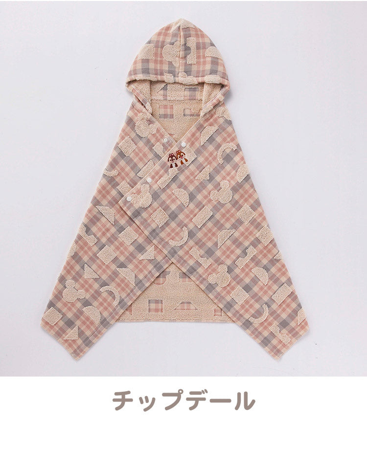 KIDEAタオル エラブ フード付きバスタオル Disney ディズニー オーガニックコットン キャラクター バスタオル かわいい タオル ギフト フード付き オーガニック