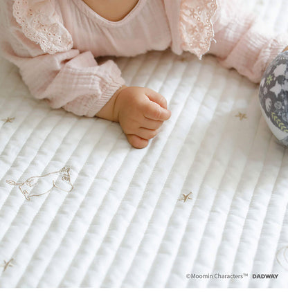 MOOMIN BABY キルトケット Mサイズ ステラ オフホワイト ムーミン 赤ちゃん キッズ かわいい べビー用品 おうち時間 掛け布団 敷き布団 刺繍