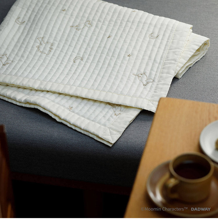 MOOMIN BABY キルトケット Mサイズ ステラ オフホワイト ムーミン 赤ちゃん キッズ かわいい べビー用品 おうち時間 掛け布団 敷き布団 刺繍