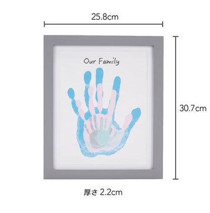 pearhead ファミリーハンドプリント・フレーム オリジナルアート 手形 足形 記念日 絵具 写真立て ファミリー メモリアル 出産 記念 出産祝い ギフト メモリアルグッズ フォトフレーム