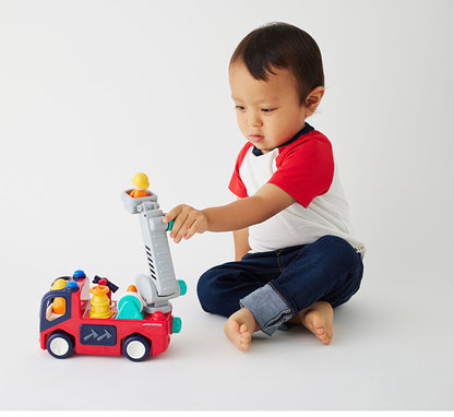 Hola Toys オラトイズ 音がいっぱい!自分で走るしょうぼうしゃ ごっこ遊び おもちゃ 消防車ごっこ 車 知育玩具 仕掛けおもちゃ 消防 音遊び 誕生日プレゼント ギフト
