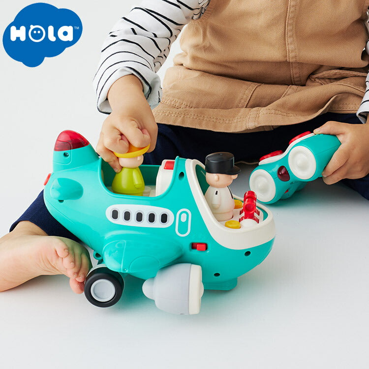 Hola Toys オラトイズ 音がいっぱい!操縦できるひこうき ごっこ遊び おもちゃ 飛行機ごっこ ひこうき パイロット 知育玩具 仕掛けおもちゃ 音遊び 誕生日プレゼント ギフト