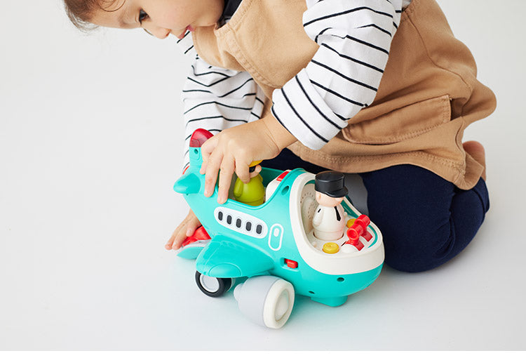 Hola Toys オラトイズ 音がいっぱい!操縦できるひこうき ごっこ遊び おもちゃ 飛行機ごっこ ひこうき パイロット 知育玩具 仕掛けおもちゃ 音遊び 誕生日プレゼント ギフト