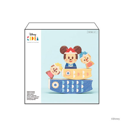 KIDEA 積み木 こいのぼり ディズニー Disney キャラクター つみ木 キャラグッズ 鯉のぼり 子どもの日 室内遊び 子ども ミッキー チップ デール バランスゲーム
