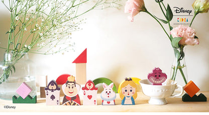 KIDEA&BLOCK 不思議の国のアリス つみき ディズニー おもちゃ べビー キッズ 木のおもちゃ 木製 木製玩具 キャラクター アリス ふしぎの国のアリス