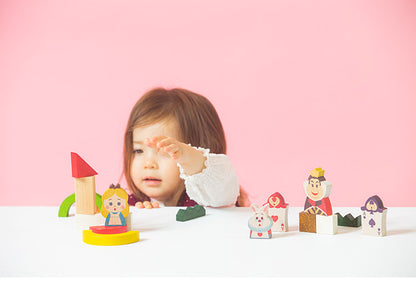 KIDEA&BLOCK 不思議の国のアリス つみき ディズニー おもちゃ べビー キッズ 木のおもちゃ 木製 木製玩具 キャラクター アリス ふしぎの国のアリス