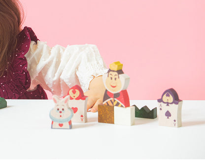 KIDEA&BLOCK 不思議の国のアリス つみき ディズニー おもちゃ べビー キッズ 木のおもちゃ 木製 木製玩具 キャラクター アリス ふしぎの国のアリス