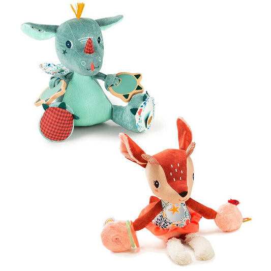 Lilliputiens アクティビティトイ ドラゴンのジョー バンビのステラ リリピュション ごっこ遊び ぬいぐるみ おもちゃ 誕生日プレゼント 出産祝い 布おもちゃ 布製